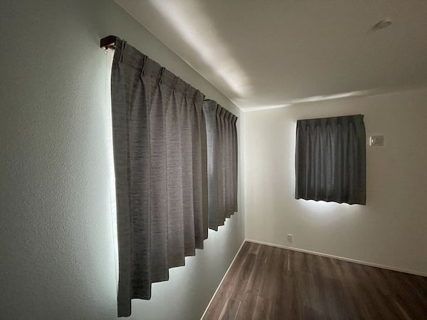 米子　納品事例　寝室　遮光カーテン